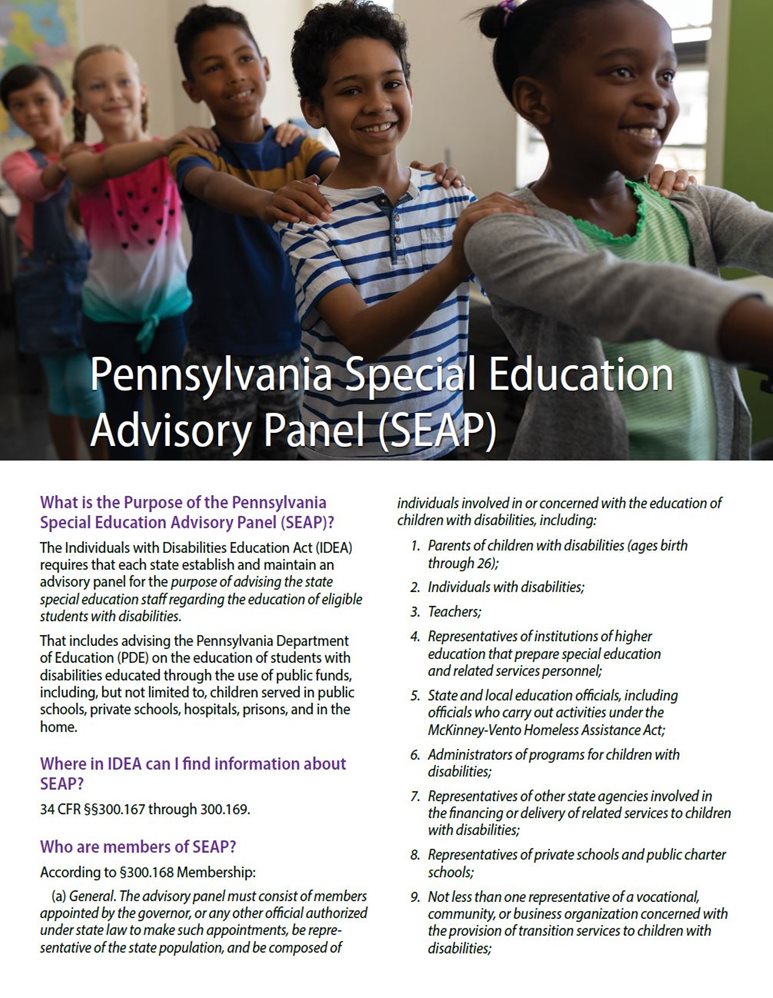 Pennsylvania Special Education Advisory Panel (SEAP)