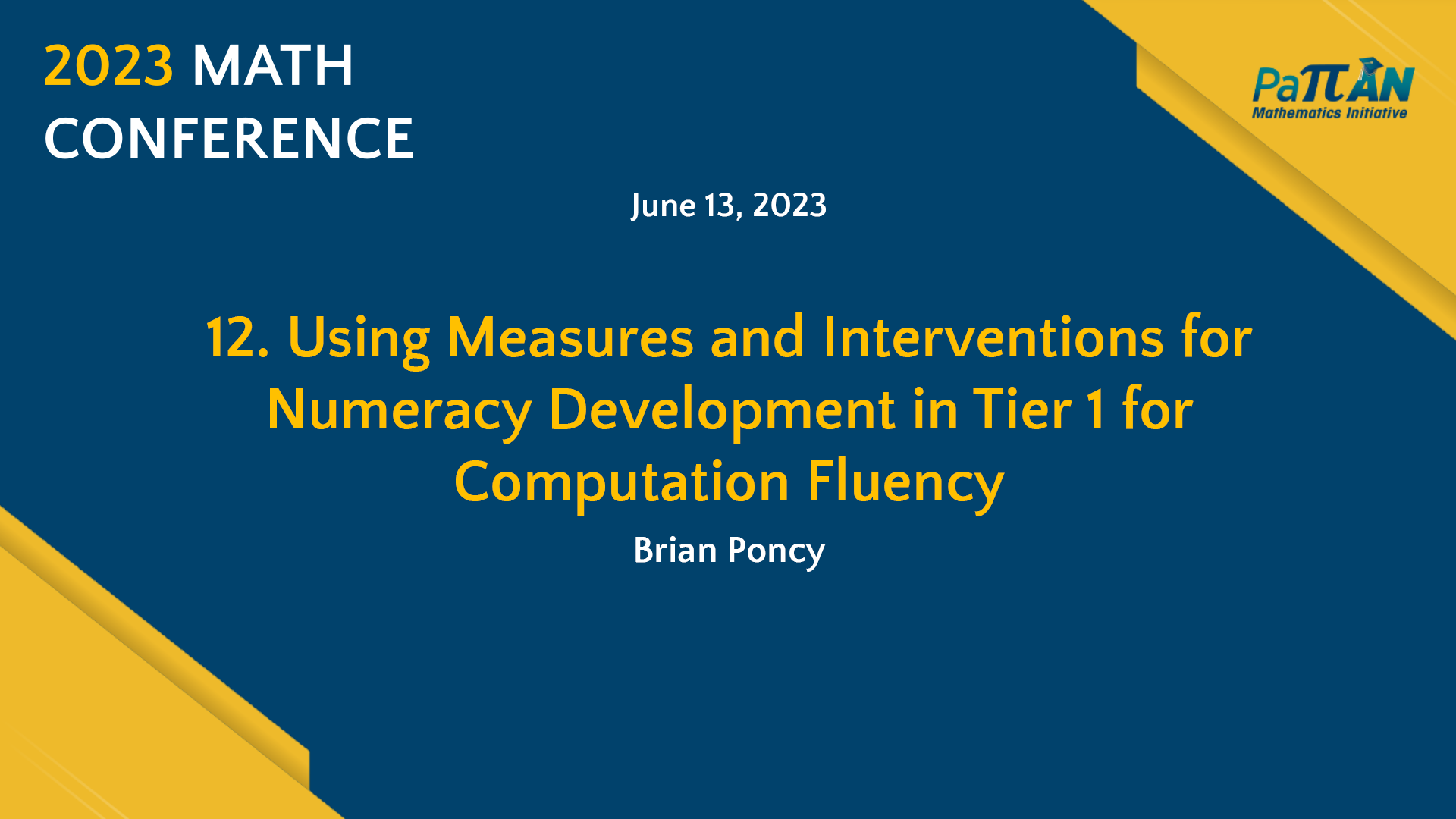 12. Using Measures and Interventions for Numeracy Development in Tier 1 ... | Math Conference 2023