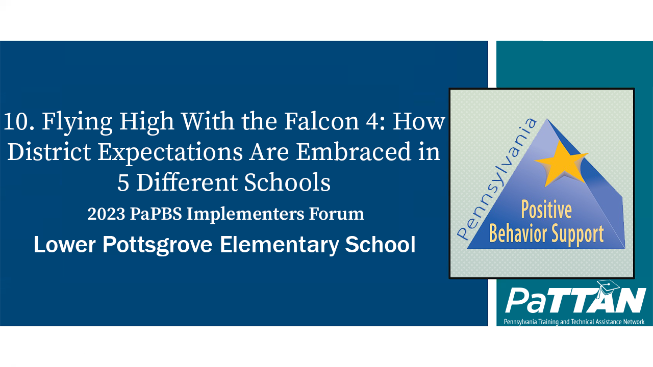 10. Flying High With the Falcon 4: How District Expectations Are Embraced in 5 ... | PBIS 2023