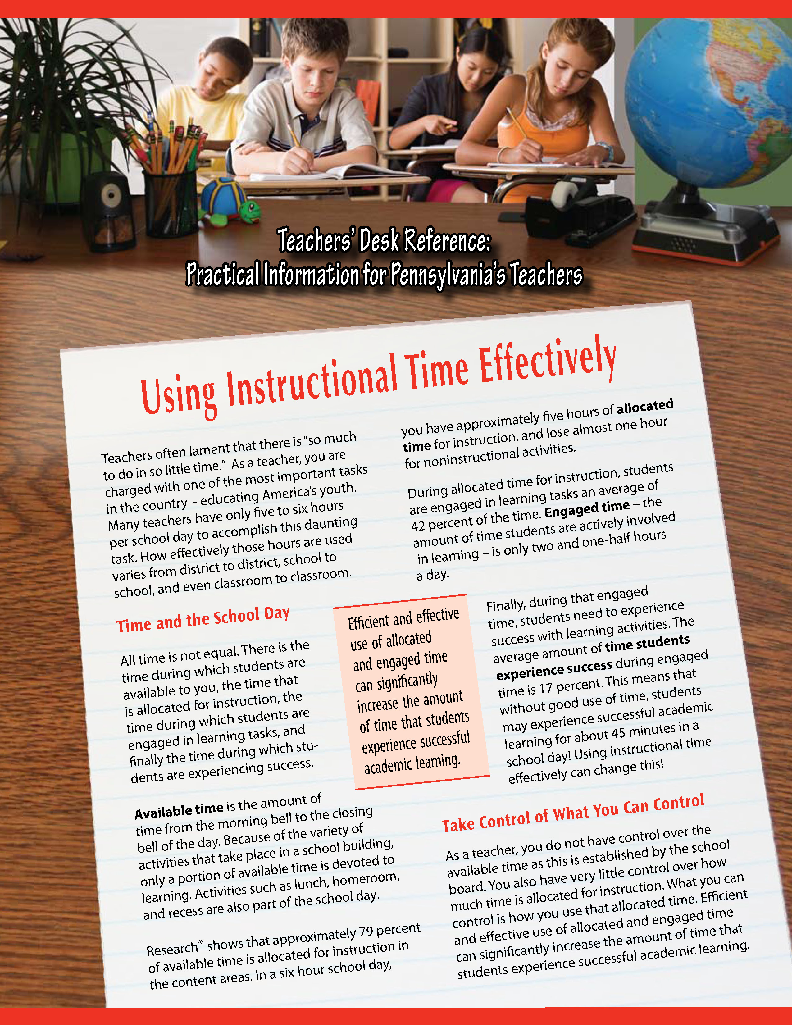 Teachers' Desk Reference: Using Instructional Time Effectively