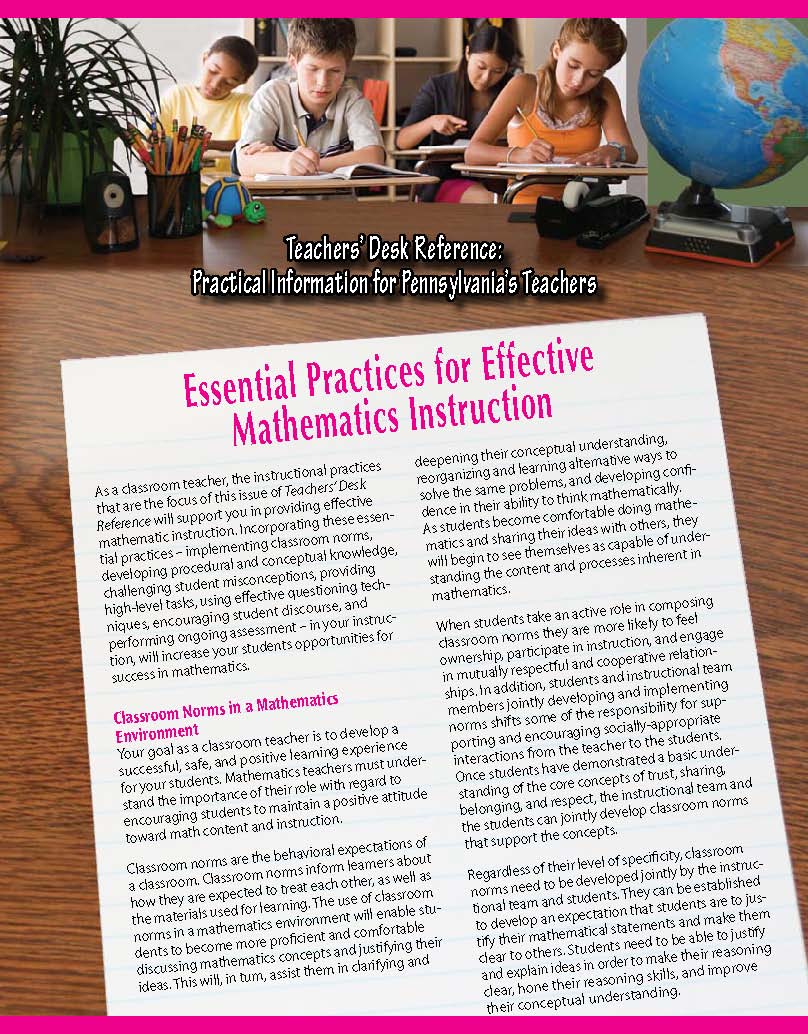 Teachers' Desk Reference: Essential Practices for Effective Mathematics Instruction
