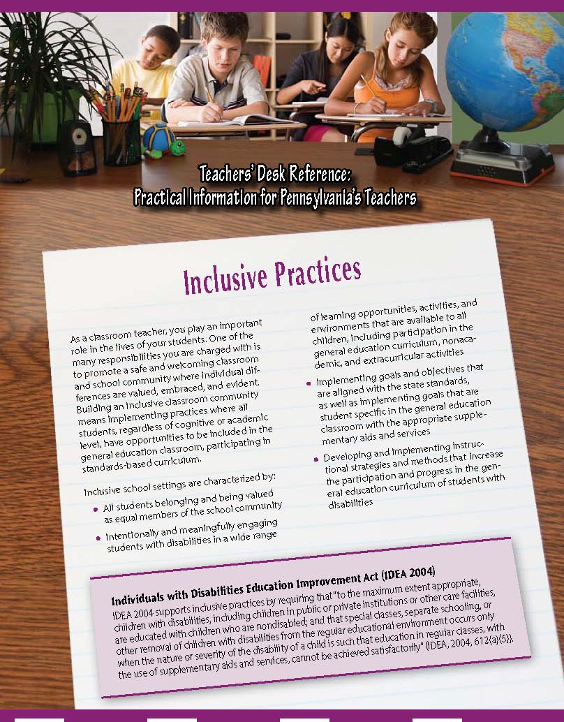 Teachers' Desk Reference: Inclusive Practices