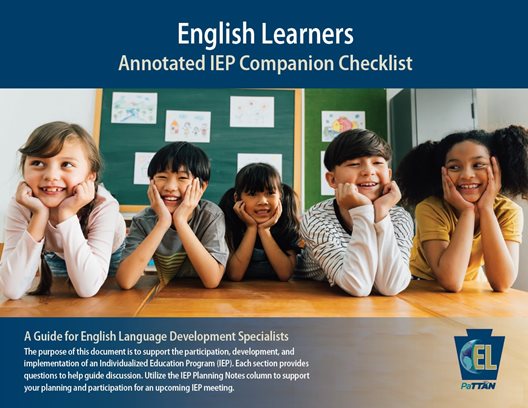 Annotated IEP Companion Checklist for English Language Learners (Fillable Form)
