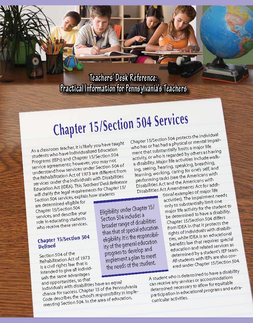 Teachers' Desk Reference: Chapter 15/Section 504 Services