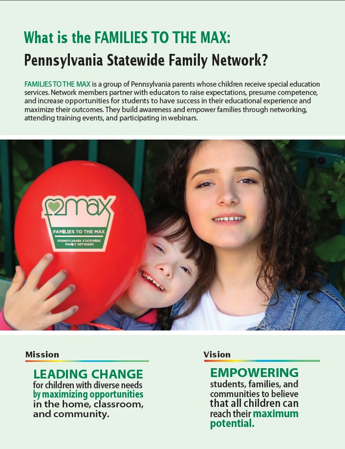 What is the Families to the MAX: Pennsylvania Statewide Network?