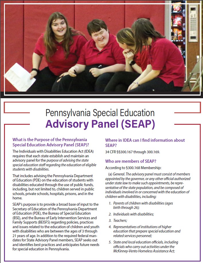 Pennsylvania Special Education Advisory Panel (SEAP)