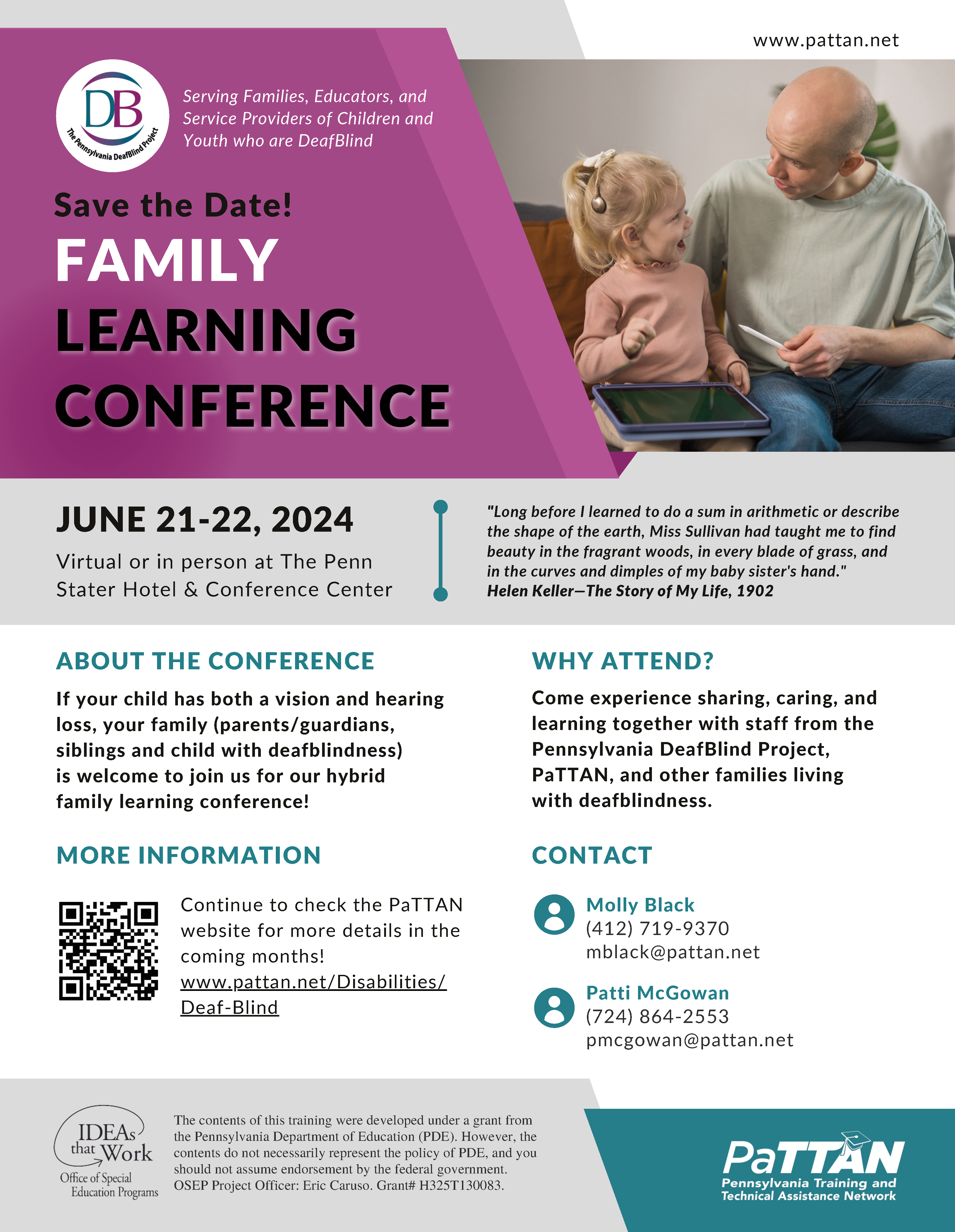 2024 Family Learning Conference Date Saver