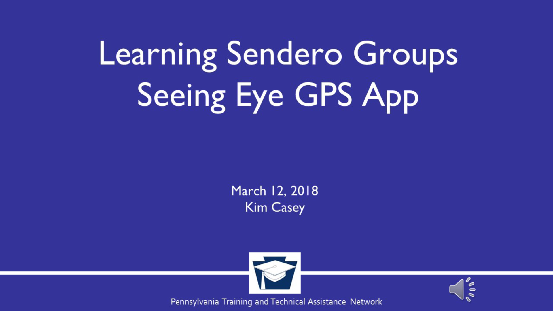 Learning Sendero Groups Seeing Eye GPS App