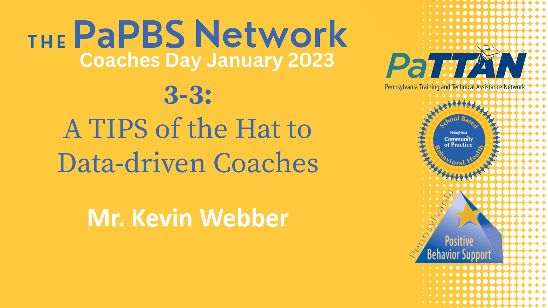 3-3: A TIPS of the Hat to Data-driven Coaches | 2023 PaPBS Coaches Day