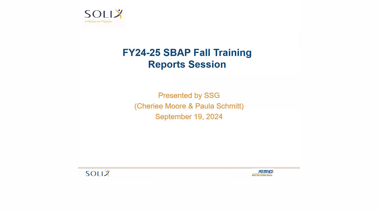 SBAP Reports & How to Use Them | FY24-25 SBAP Session