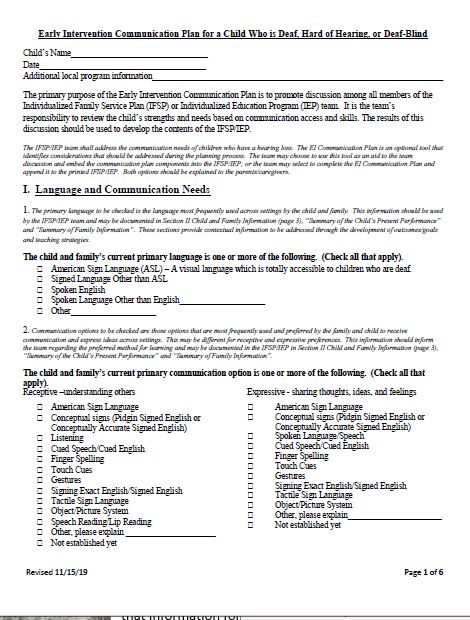 Pennsylvania Early Intervention Communication Plan cover image