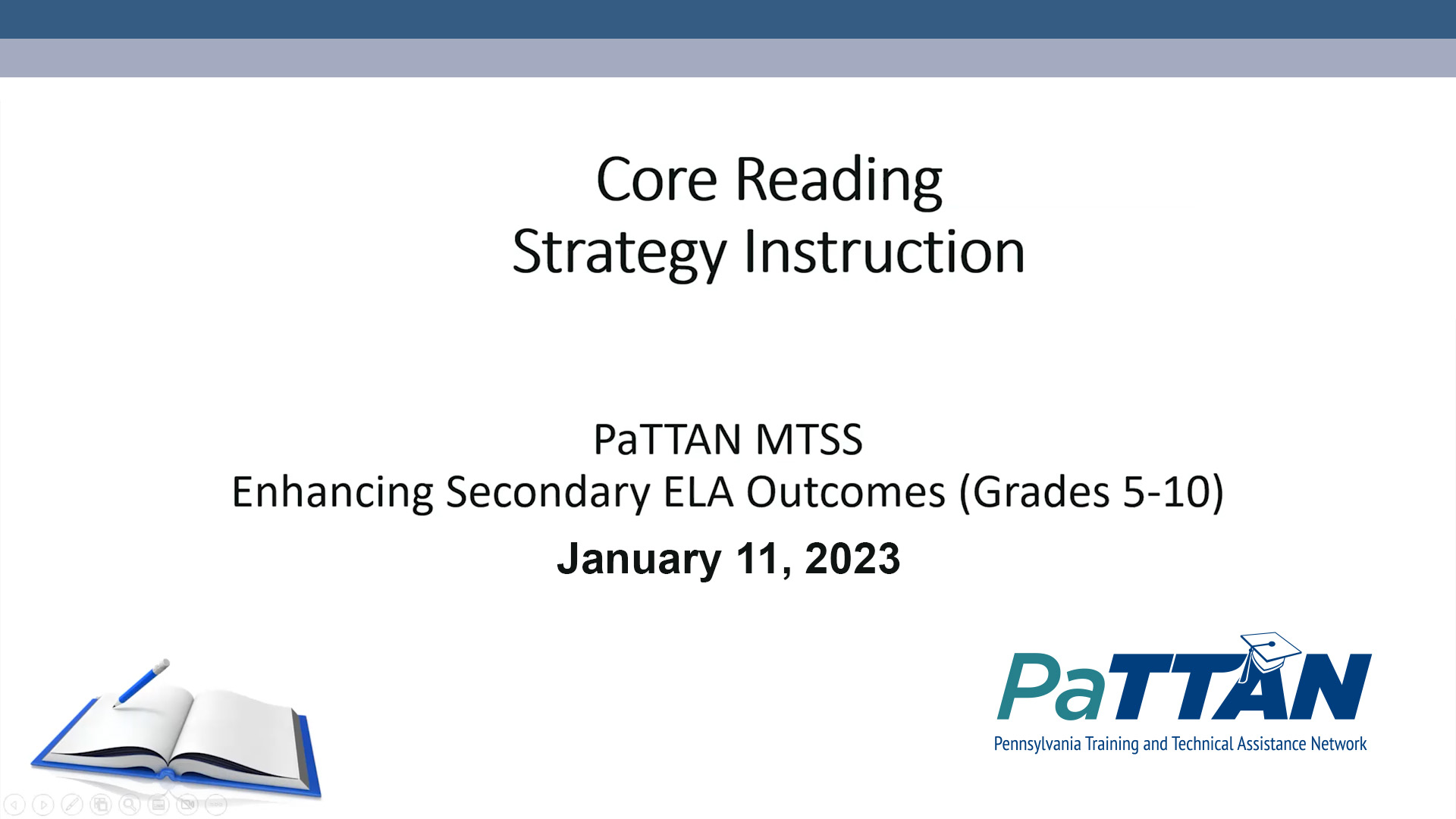 Secondary Core Reading Strategy Instruction [January 11, 2023]