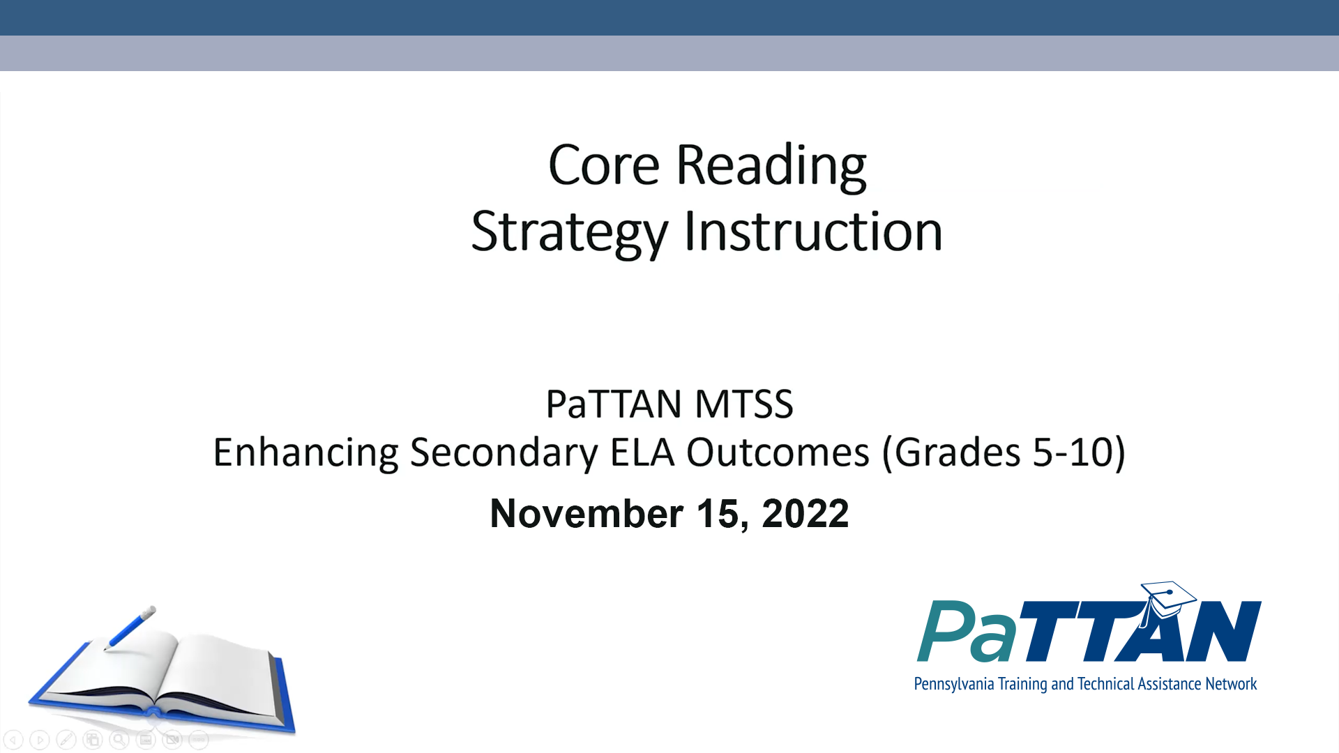 Secondary Core Reading Strategy Instruction (November 15,2022)