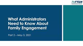 What Administrators Need to Know About Family Engagement - Part 2