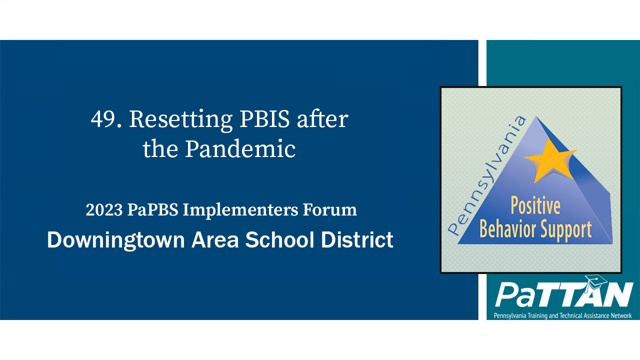 49. Resetting PBIS after the Pandemic | PBIS 2023