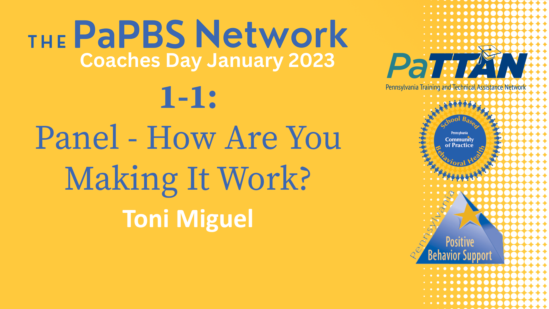 1-1: Panel - How are you making it work? | 2023 PaPBS Coaches Day