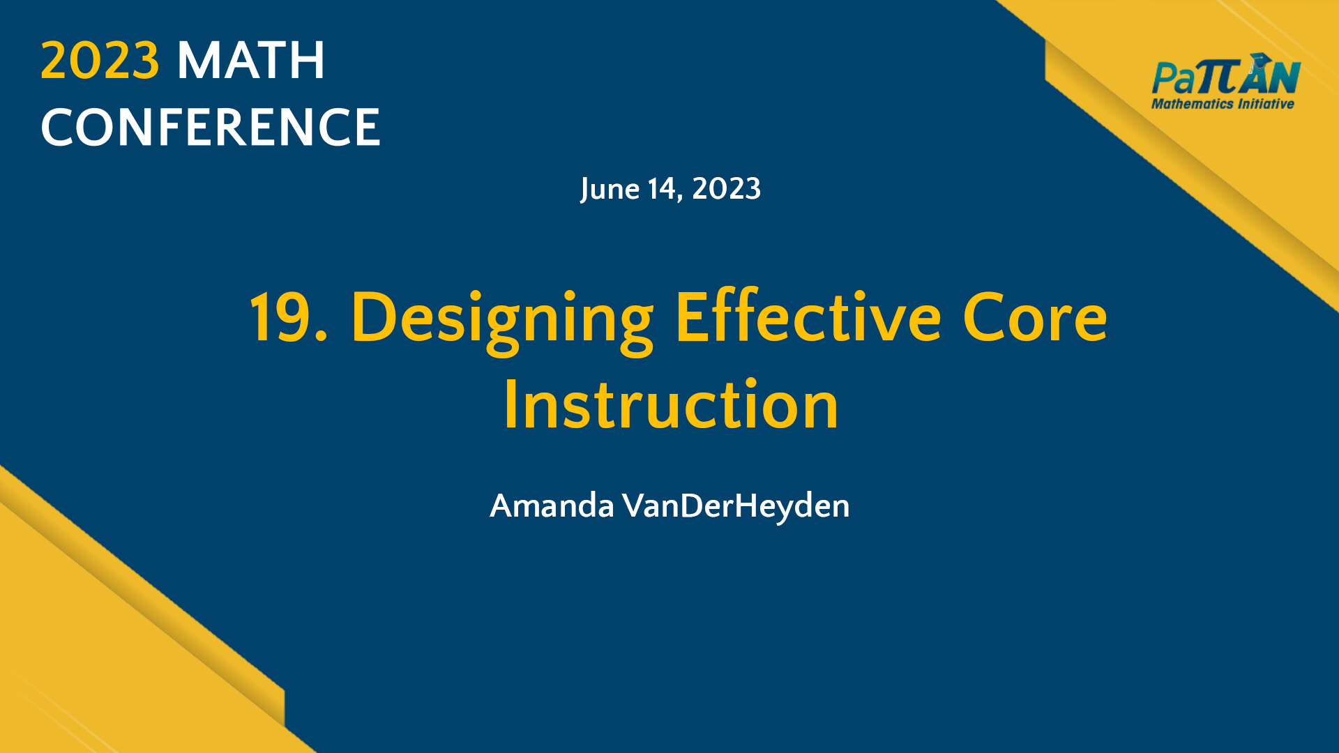 19. Designing Effective Core Instruction | Math Conference 2023