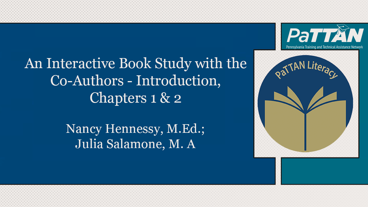 An Interactive Book Study with the Co-Authors - Introduction, Chapters 1 & 2