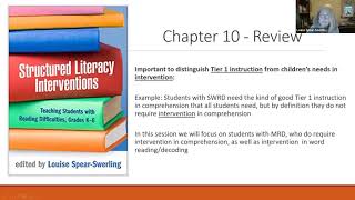Structured Literacy Interventions: Chapter 10 with Dr. Louise Spear-Swerling