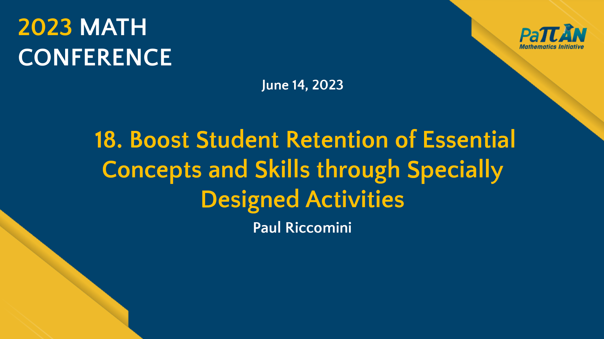 18. Boost Student Retention of Essential Concepts and Skills through ... | Math Conference 2023
