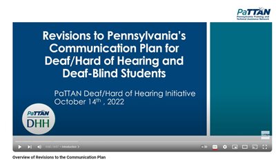screenshot of Overview of Revisions to the Communication Plan video