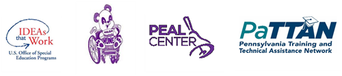 Image of IDEAS that Work, HUNE, PEAL Center, and PaTTAN logos
