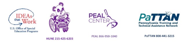 IDEAS the Work, HUNE, PEAL CENTER and PaTTAN logos
