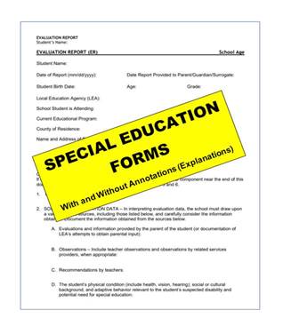 Special Education Forms with and Without Annotations. Click on image to go to PaTTAN Special Education Forms search page.