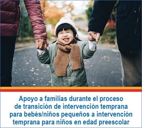 Supporting Families Through the Transition Process From Infant/Toddler Early intervention to Preschool Early Intervention Spanish image.  Clicking on image will take you to https://www.pattan.net/Publications/Supporting-Families-Through-the-Transition-Pro-1