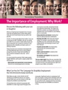 Secondary Transition: The Importance of Employment - Why Work?