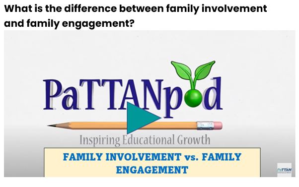 image of What is the difference between family involvement and family engagement? PaTTANpod Cilck on image to go to video