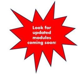 Image of red star saying Look for updated modules coming soon!