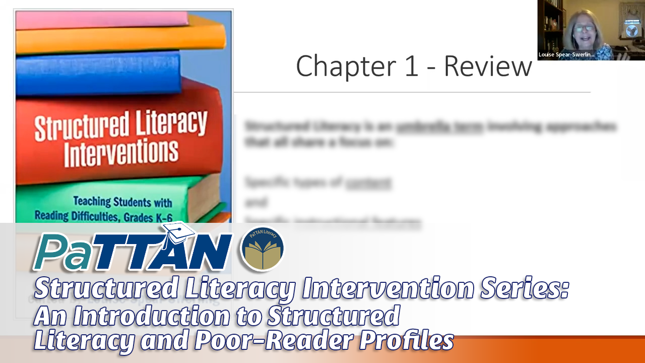 Structured Literacy Intervention: Chapter 1 with Dr. Louise Spear-Swerling
