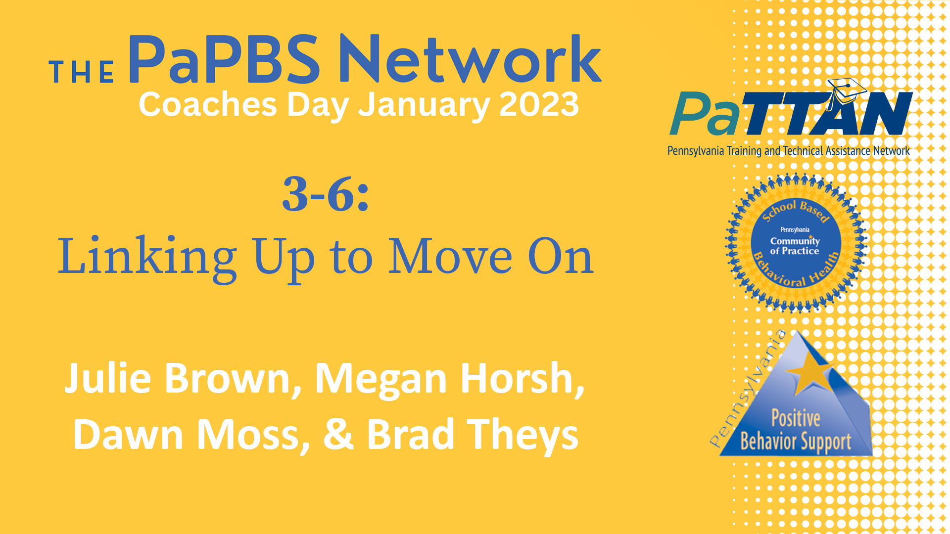 3-6: Linking Up to Move On | 2023 PaPBS Coaches Day