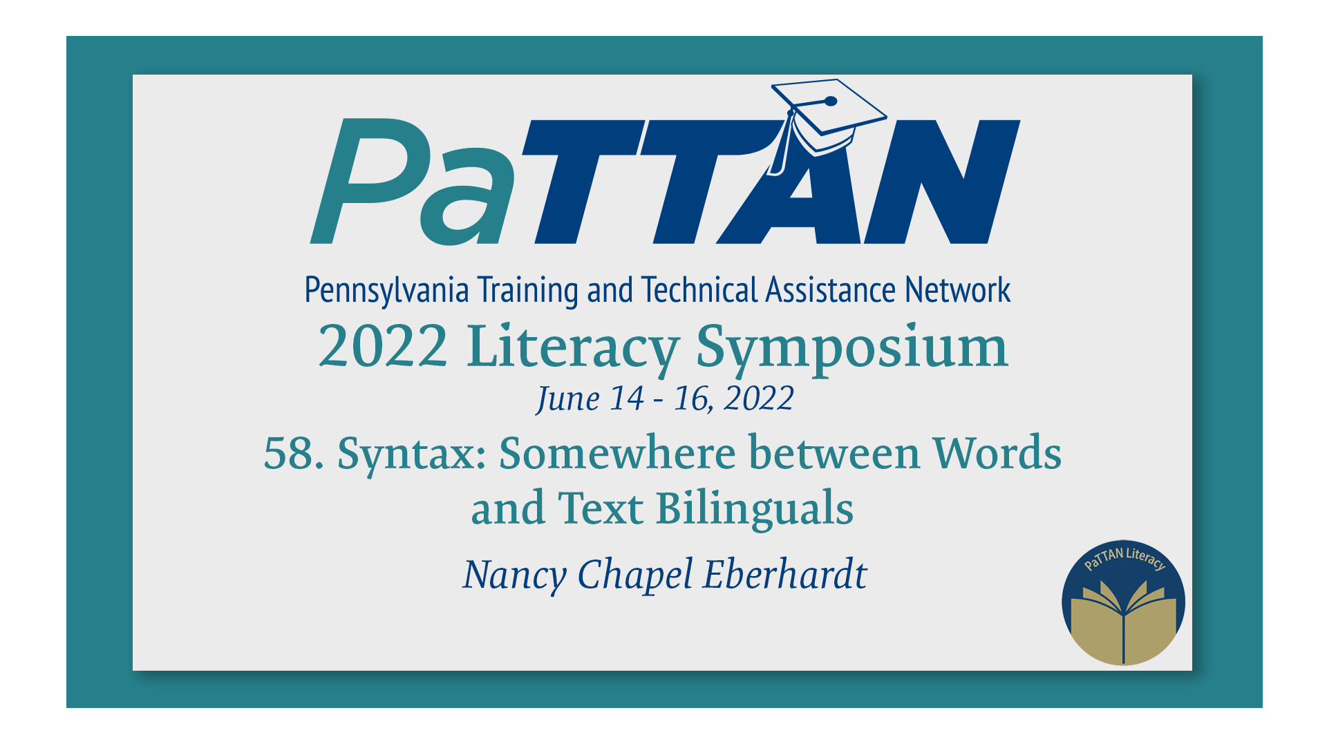 58. Syntax: Somewhere between Words and Text | 2022 Literacy Symposium