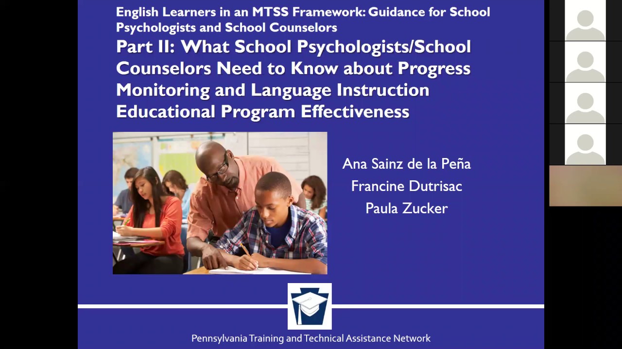 MTSS and Related Service Providers: Enhancing Outcomes for English Learners via Evidence-Based Instruction and Formative Assessment (Part 2)
