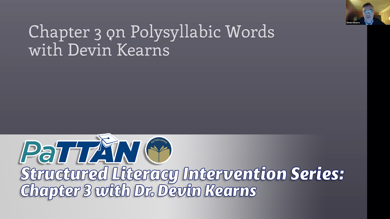 Structured Literacy Interventions: Chapter 3 with Dr. Devin Kearns