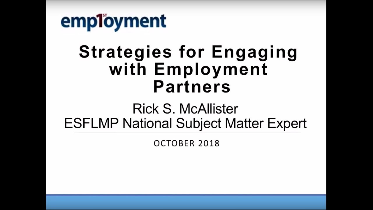 Strategies for Engaging with Employment Partners