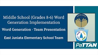 Word Generation - Team Implementation | Middle School (Grades 6-8) Word Generation Implementation