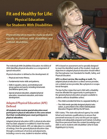 Fit and Healthy for Life: Physical Education for Students With Disabilities