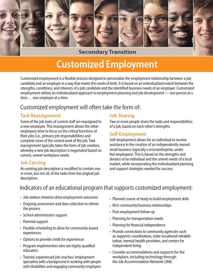 Secondary Transition: Customized Employment