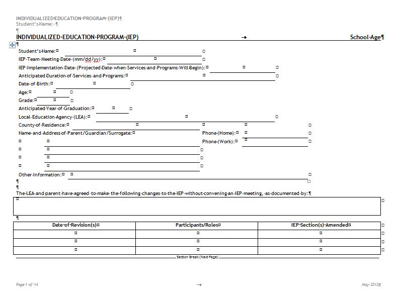 Reporte de Reevaluación (con acotaciones) - Edad escolar (español)