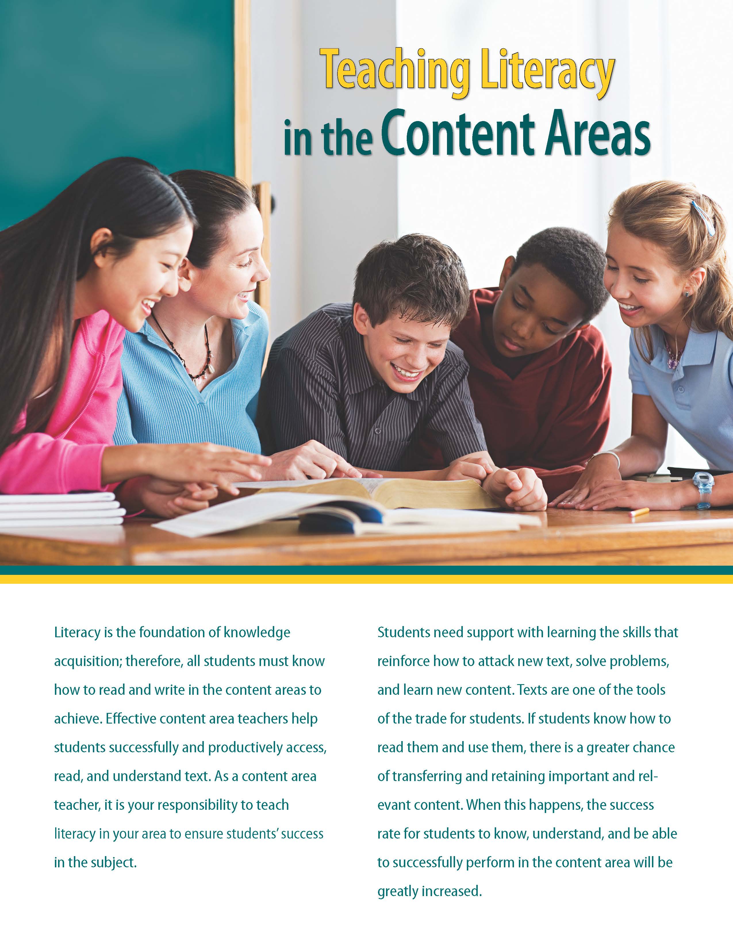 Teaching Literacy in the Content Areas