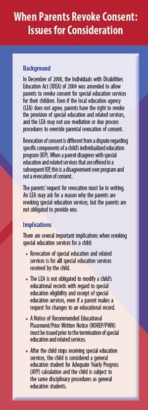 When Parents Revoke Consent: Issues for Consideration