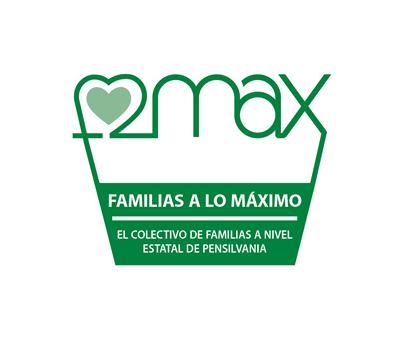 Green and white spanish families to the max logo