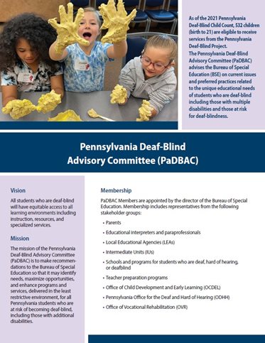 Pennsylvania Deaf-Blind Advisory Committee (PaDBAC) Brochure