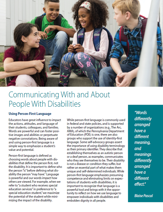 Communicating With and About People With Disabilities