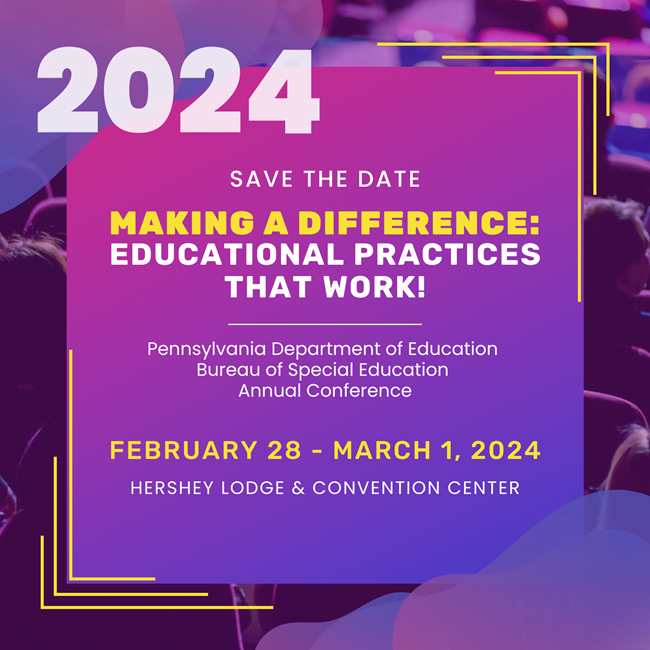 2024 PDE Conference Date Saver